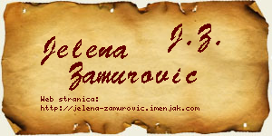 Jelena Zamurović vizit kartica
